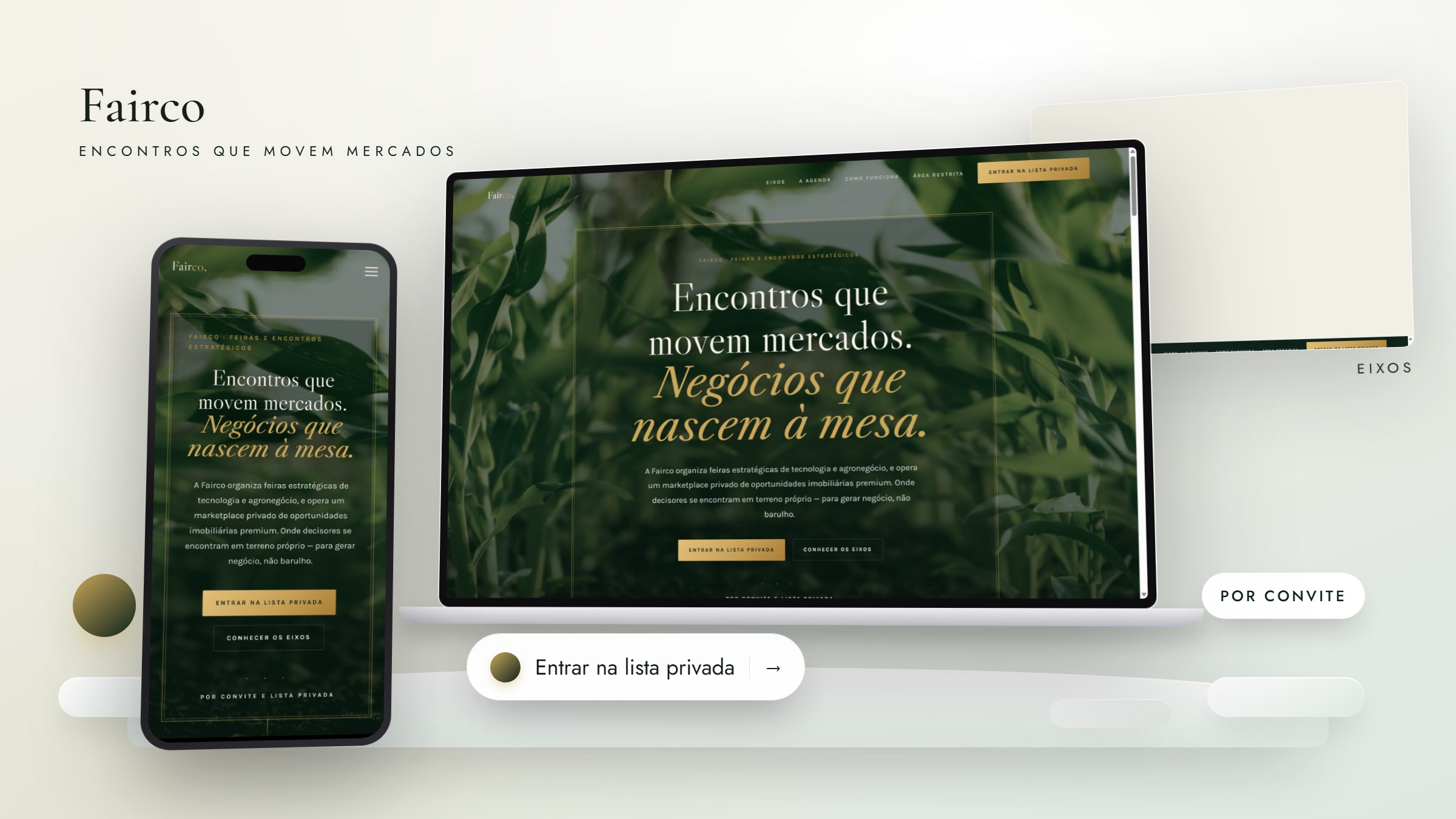 As telas do site em computador e celular